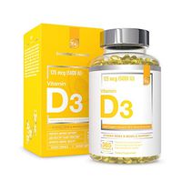 Vitamin D3 5000 IU Softgels with Organic Avocado Oil to Boost Absorption - Essential Elements | Strong Bone & Muscle, Immune Support - 1 Year Supply