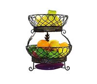 AXZHYX Bowl Fruit Plate, Living Room Creative European Fruit Basket Kitchen Home Storage Double Drain Modern Fruit Bowl Golden Fruit Plate Hotel Tableware Home Noodles Boiled Fish Soup Bowl