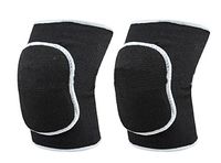 EUBUY 1pair Unisex Crashproof Breathable Sponge Bend Cotton Thicken Knee Kads Knees Brace Support/Knee Protector for Sports Dancing(Black)