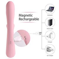 Geloo Computer LED Rotating Light Vibrator Silent Force with USB Cable Rechargeable Gift Set - -Waterproof Powerful Multi Speed Vibration Perfect on Back Legs Hand Pains Sports Recovery