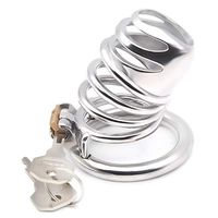 Device Cage Male Stainless Steel Pěnǐs Lock Ring Protective Device Hypoallergenic Adult Toy - Private Packag Lock Ring Cage (Size : 45mm)