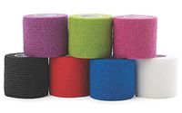 Medline Caring Self-Adherent Cohesive Wrap Bandage, Non-Sterile, Latex-Free, Assorted Color Pack, 2" x 5 yd (Case of 36)