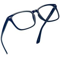 LifeArt Blue Light Blocking Glasses Women/Men Computer Reading Glasses Square Navy +3.00