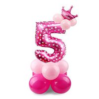 Hiriyt Number Shape Children Aluminum Balloon Decoration For Birthday Party Straws