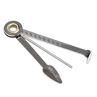 3in1 Smoking Pipe Cleaner Tool Cleaning Reamers Tamper for Hookahs Stainless Steel Tobacco Pipes Clean Tool
