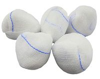 Case of 100 FlatStick Sponges Super 1 1/2". Non Sterile X-ray detectable Cotton Sponges for Wound prepping and Cleansing. Soft and Highly Absorbent Balls. 100% Woven Cotton. Single use. Latex Free.
