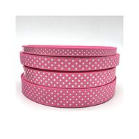 10mm 15mm 20mm 25mm 5Yards Grosgrain Ribbon Printing Polka Dot Hair Bow Party Christmas Wedding Decoration DIY Gift Wrapping,Rose,20mm