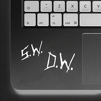 Richstar17 Supernatural- Sam Winchester Dean Winchester Decal Laptop Sticker Laptop Decal MacBook Decal Car Decal, Vinyl Decal (White, Width 3'')