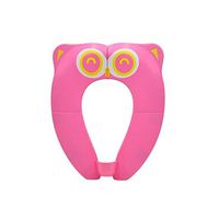 Upgraded Kids Folding Toilet Seat，Large Non Slip Silicone Pads Travel Portable Reusable Toilet Potty Training Seat Covers Liners with Carry Bag for Babies, Toddlers (Red)