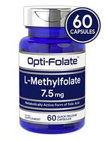 L Methylfolate 7.5 mg | 60 Capsules | Optimized and Activated | Non-GMO, Gluten Free | Methyl Folate, 5-MTHF | by Opti-Folate