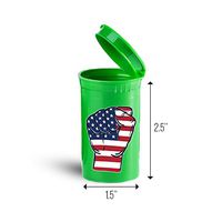 USA Flag Hand First Aid Case Pill Container ID 4758G