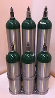 FWF Oxygen Floor Rack Hold 6 (E, D, C OR M9 Style) CYLINDERS Diameter 4.3 Made in USA