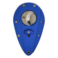 Xikar Xi1 Cigar Cutter, 440C Stainless Steel Blades With Rockwell HRC 57 Rating, 54 To 60 Ring Gauge, Double Guillotine Action, Blue