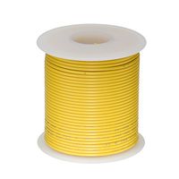 Remington Industries 20UL1007SLDYEL UL1007 20 AWG Gauge Solid Hook-Up Wire, 300V, 0.0320" Diameter, 100' Length, Yellow