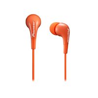 Pioneer in-Ear Earbud Lightweight Headphones Crystal Clear Sound (Orange)