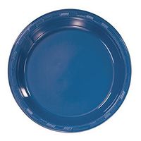 Pans Pro 50 Count Plastic Plate (10 Inch, Blue)