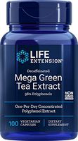 Life Extension Mega Green Tea Extract (98% Polyphenols) Decaffeinated, 100 Vegetarian Capsules