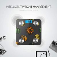 Cute Cartoon Pumpkin Scale Weight Body Scale Digital Weight Smart Weigh Tracks 8 Key Compositions Analyzer Sync with Fitness Apps 400 Lbs