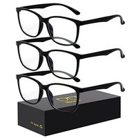 3Pack Blue-Light Blocking Glasses Computer Reading/Gaming/TV/Phones Glasses Fashion Anti Eyestrain UV Glasses for Women Men