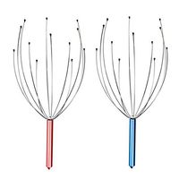 Fenfangxilas Portable Head Massager, 2Pcs Comfortable Stainless Steel Octopus Claw Body Head Scalp Massager Stress Pain Relief Random Color 2pcs