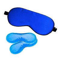 Qisheng Ice Gel Natural Silk Eye Mask,Cold Pack & Cool Compress for De-Stress and Revitalize, Flex Gel Beauty for Puffy Eyes and Dry Eye