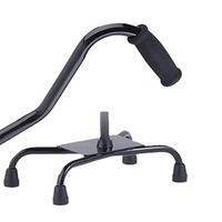 AlexOrthopedic Bariatric Quad Cane Large Base - Black