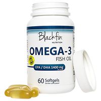 Blackfin Nutrition’s Omega-3 Fish Oil Dietary Supplement Softgels are Packed with 1400 mg of EPA/DHA Essential Omega-3 Fatty Acids per Serving, are GMO Free, and Enteric Coated to Prevent Fish Burps.