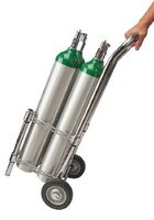Oxygen Tank Cart Tilt Back with Heavy Duty 6" Steel hub Wheels-Holds 4 Size E Oxygen Cylinders
