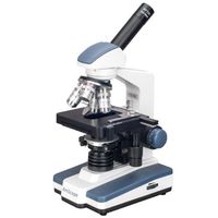 AmScope M620B Compound Monocular Microscope, WF10x and WF20x Eyepieces, 40x-2000x Magnification, Brightfield, LED Illumination, Abbe Condenser, Mechanical Stage, 110V