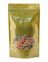 BAP 16 oz Gold Window Stand up Pouch with Valve for Coffee