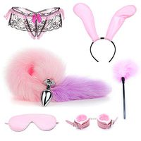 6 pcs Tail Set -Long Headwear Pl-ùg for Furry Cute pet Girl
