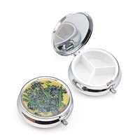 Andy HOUSEWARE Compact 3 Compartment Medicine Case, Pill Box for Pocket or Purse (9253-Oil Painting)