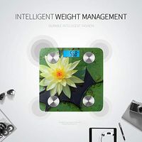 Beautiful Lily Floating On A Blue Water Electric Scale Body Scale Smart Weight Digital Scale Tracks 8 Key Compositions Analyzer Sync with Fitness Apps 400 Lbs
