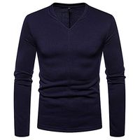 Triskye Shirt for Men Slim Fit Long Sleeve, Men's Comfort Long Sleeve T-Shirt Underscrub Tee Navy