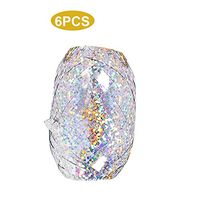 6 Roll Foil Latex Balloons Ribbon,Laser Metallic Curling Balloon Ribbon Holiday Wedding Birthday Party Decor Balloon Tie Rope Gift Wrapping Helium Balls Accessories