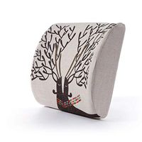 SPLY DTEM Memory Foam Back Support Pad - Designed for Back Pain Relief - Waist Pillow with Advanced Adjustable Strap - Hypoallergenic Ventilation - Relieves Lumbar Pain.