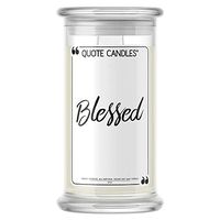 💍 Quote Candles | Blessed | Jewel Valued at $15 - $7,500 | 21oz Jar Soy Wax | Surprise Me! | Bedtime Spa