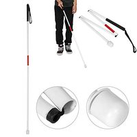 Blind walking stick, folding aluminum alloy walking stick with 4 sections of 127 cm for the blind