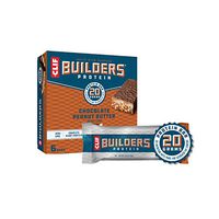 CLIF BUILDERS - Protein Bars - Chocolate Peanut Butter Flavor - 20g Protein (2.4 Ounce, 6 Count) (Now Gluten Free)