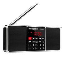 Bluetooth Radio Speaker,ELEGIANT Portable Multifunction Dual Channel Digital AM/FM Radio Media Wireless Speaker MP3 Music Player Support TF Card/USB Disk with LED Screen Display, Clock Function