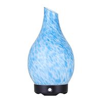 WideWise Premium Glass Diffuser 120ml Essential Oil Diffuser,Ultrasonic Aroma Humidifier Cool Mist Humidifier Air Purify (Blue)