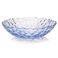 Bowl Tableware Fruit Plate Fruit Basket Large Capacity Crystal Glass Fruit Plate Creative Decorative Fruit Plate (Color : Pink) Household tableware, retro bowl (Color : Blue)