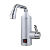 JXWWN 3 Sec Instant Tankless Electric Hot Water Heater Faucet Kitchen and Bathroom Fast Heating Tap Water Faucet with LED Digital Display,Silver