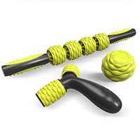Massage Ball,Fascia Ball Siamese Y Type Roller Massage Stick Sole Shoulder and Cervical Massage Ball Deep Muscle Relaxation Gym Ball Sole Deep Massage of The Whole Body Muscle 3-Piece Set