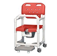 Innovative Products Unlimited ELT817 P FRLB R Elite Shower Commode Chair with Footrest and Lap Bar