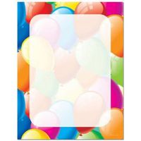 80 Balloon Border Letterhead Sheets