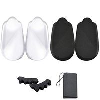 ÁTOMO OLA Silicone Gel Heel Wedge Shoe Insoles, Wedge Insoles Heel Orthopedic Insoles for O/X Type Leg Corrective, and Toe Separators - Restore Toes to Original Shape - Large.(2 Pairs)