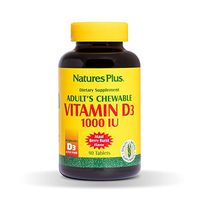 NaturesPlus Vitamin D3 Adult Chewable - 1000 iu, 90 Vegetarian Tablets - Maui Berry Burst Flavor - Bone Health, Heart Health & Immune System Support Supplement - Gluten-Free - 90 Servings