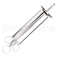 Ear Wax Removal Syringe 4 OZ - Brass with Chrome Finish Ideal for Household, EMT, Firefighter, Police, Medical Student, School and Hobby