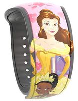 Disney Parks Princesses Belle, Tiana, Mulan, and Cinderella Pink Magic Band